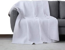 Various Colors of Cotton Quilted Plaid Tossed Decorative Tossed Blanket Quilt