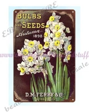1898 D.M.Ferry & Co Bulbs and seeds autumn metal tin sign wall plaques
