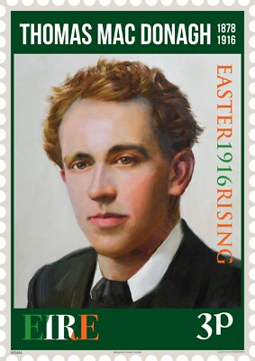 THOMAS MAC DONAGH - OSTERN 1916 AUFSTEIGEND - A3 POSTER BRIEFMARKEN DESIGN