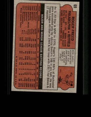 ROGER FREED Card #69 BFU1R3S6P059 FREE SHIPPING | eBay