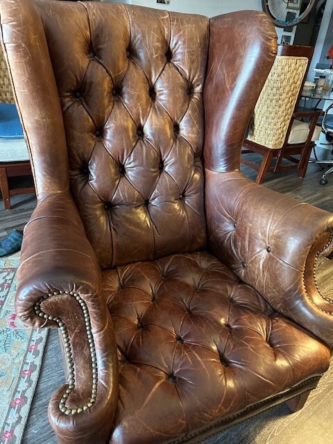 ポロラルフローレン　ブラウンレザー　アームチェア Vintage Ralph Lauren Wingback Leather Chair | eBay