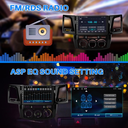6+64G CarPlay For Toyota Hilux 2005-2014 Android 13 Car Radio Stereo Head Unit - Picture 9 of 19