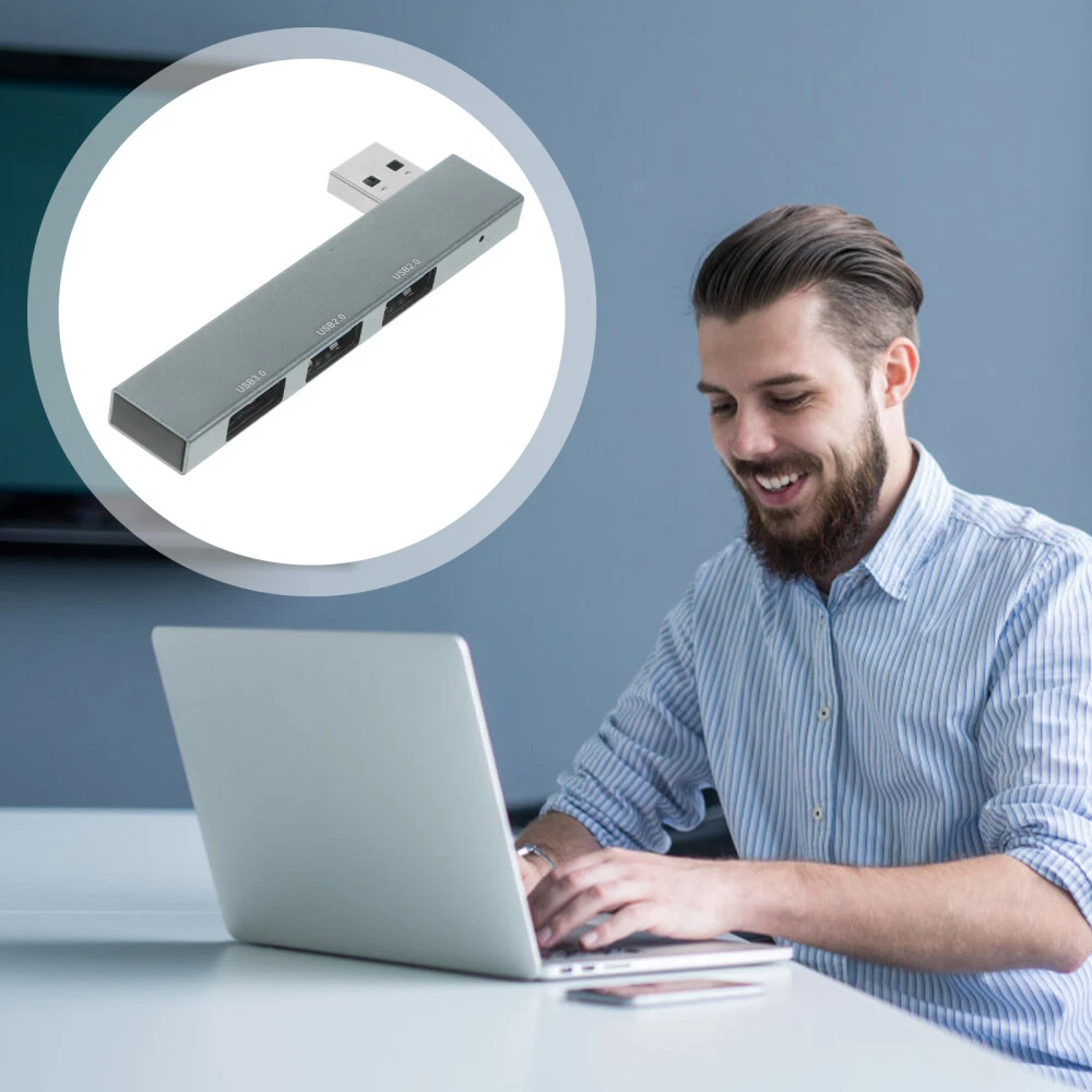 1PC 3-Port USB Hub Expander for Laptop & Notebook Multi-Port Extension