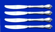 Oneida ARBOR ROSE TRUE ROSE Stainless Flatware -- Set of 4 Dinner Knives 8 1/2"