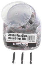 NEW TOOLBASIX CASE OF (300)  1/4" X 2" SLOTTED SCREWDRIVER INSERT DRILL BIT SALE