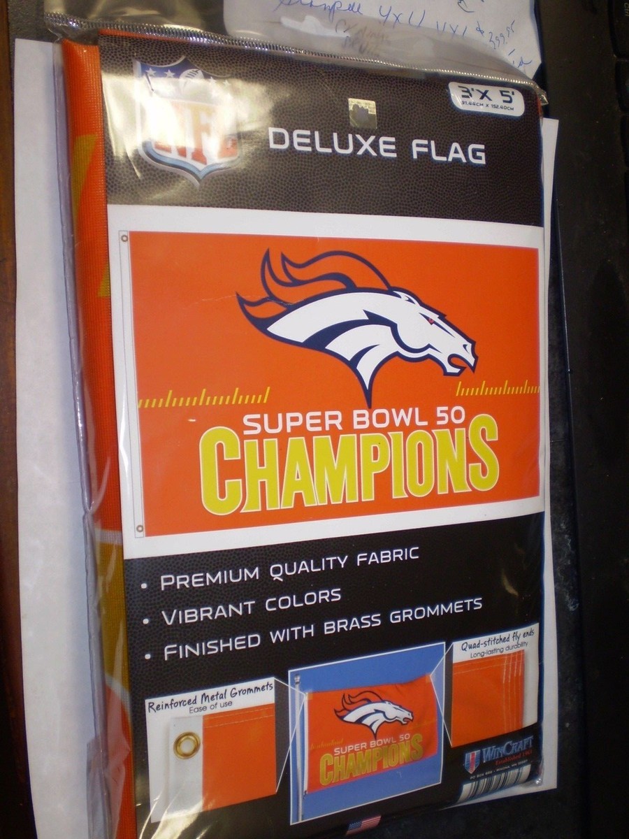 Denver Broncos Super Bowl 50 Champions Deluxe 3 x 5 Flag By