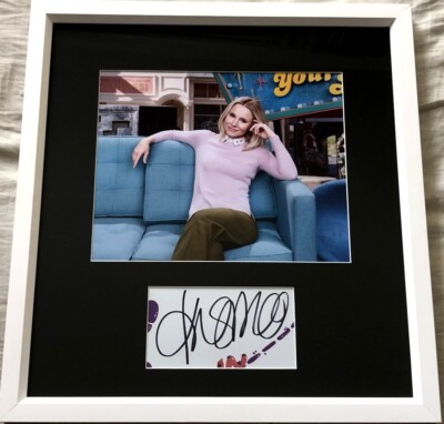 Kristen Bell autographed signed cut custom framed with Good Place 8x10 photo JSA
