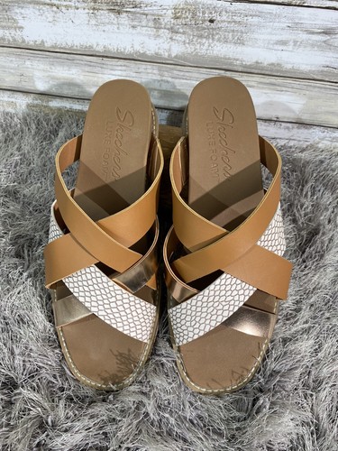 skechers luxe foam flip flops