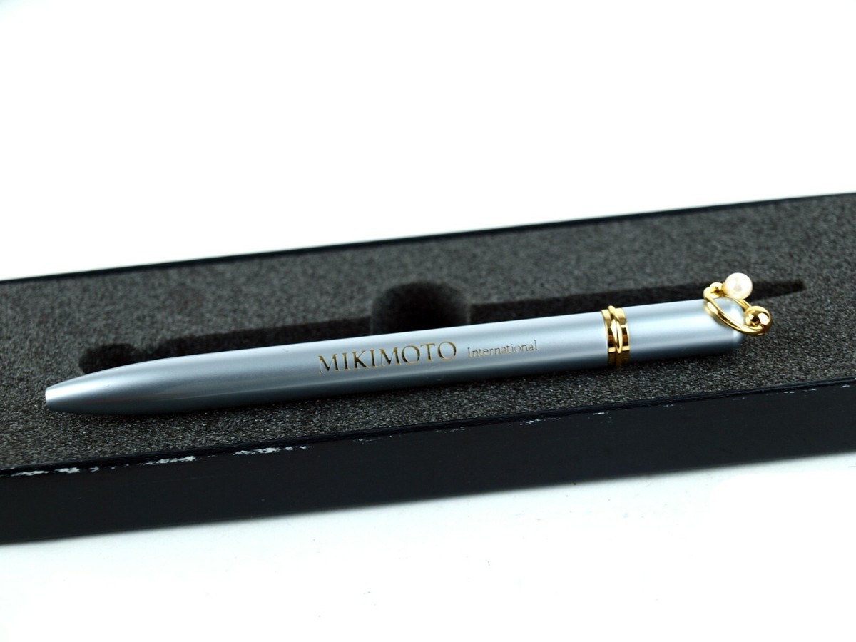 MIKIMOTO ボールペン MIKIMOTO International Ball Point Pen w/ Pearl Boxed Vintage Black