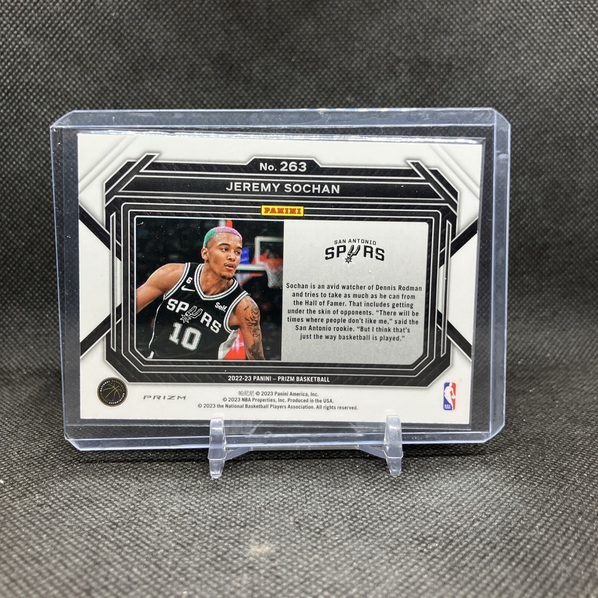 2022-23 Panini Prizm Jeremy Sochan Fast Break Variation Silver 