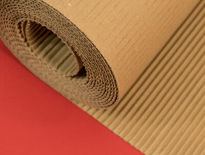 Rotolo Cartone Ondulato 20 Metri Beige - Per Imballaggio E Protezione Pavimenti, Ideale Per Pittori E Traslochi - Foto 2