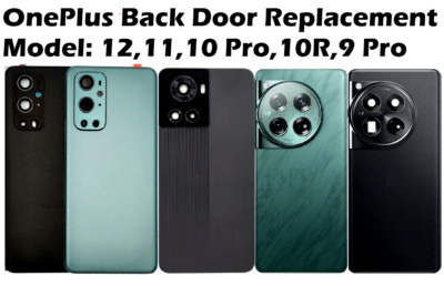 Back Glass Housing Battery Cover Rear Case Door for OnePlus 12, 11, 10  Pro, 9