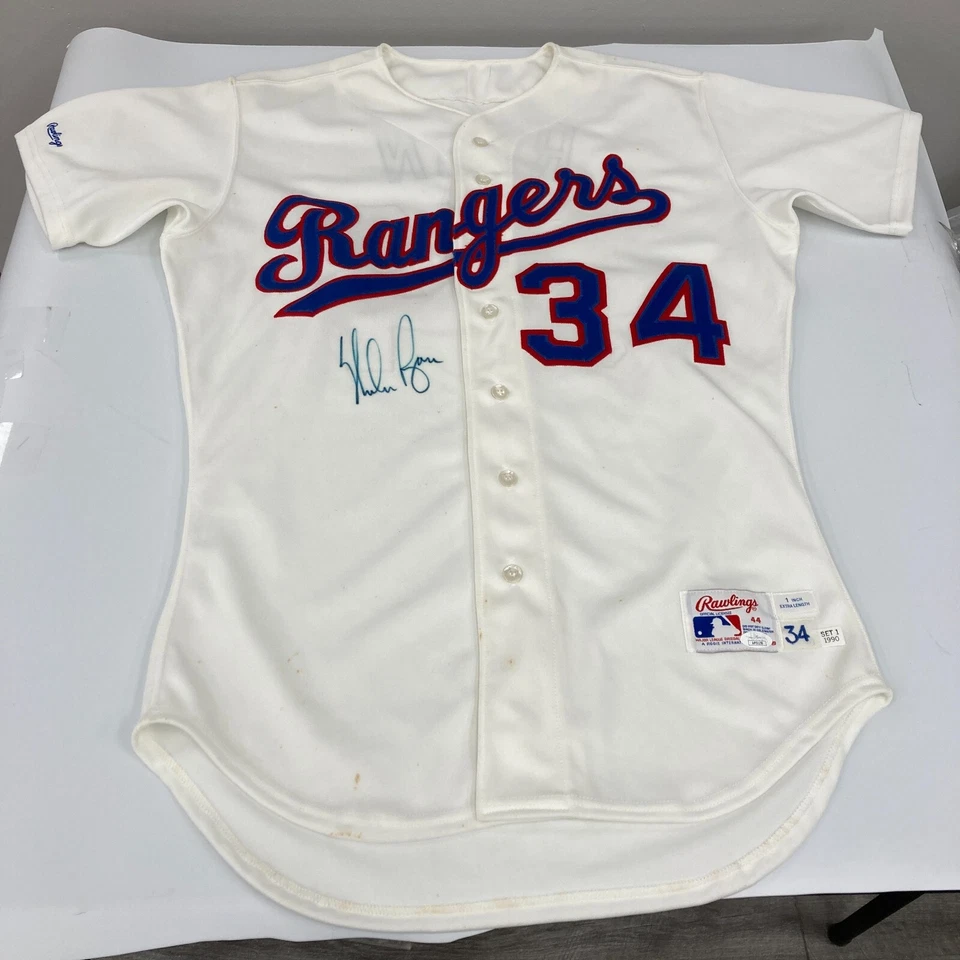 Nolan Ryan Signed Authentic 1990 Texas Rangers Game Model Jersey With JSA COA - Image 3 of 4