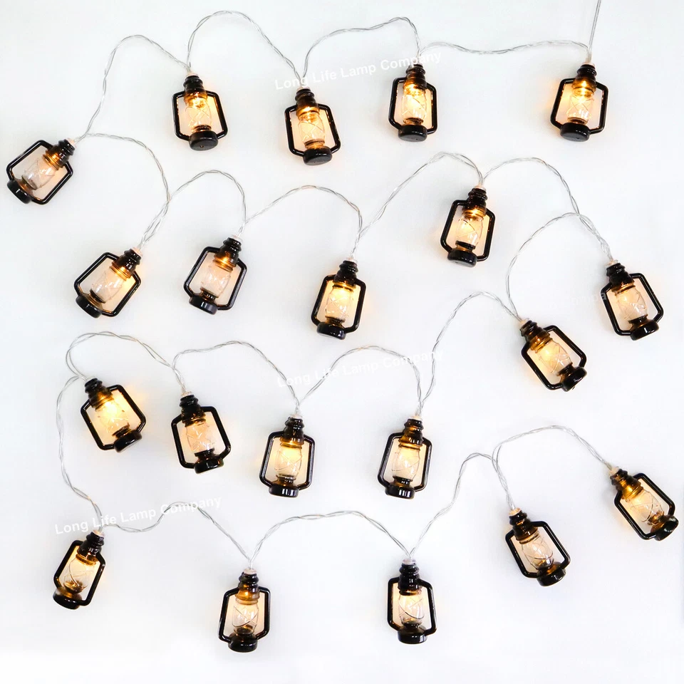 Outdoor Or Indoor Mini Lantern 20 LED String Lights IP44 Mains Powered - Image 2 of 4