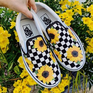 slip on vans sunflower