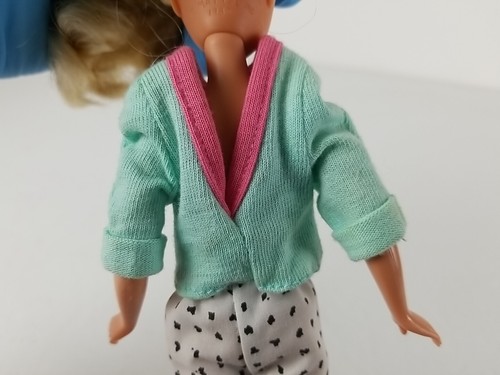 BAMBOLA BARBIE SKIPPER MATTEL usata vintage 1987 con abito multicolore *LEGGI* - Foto 7 di 11