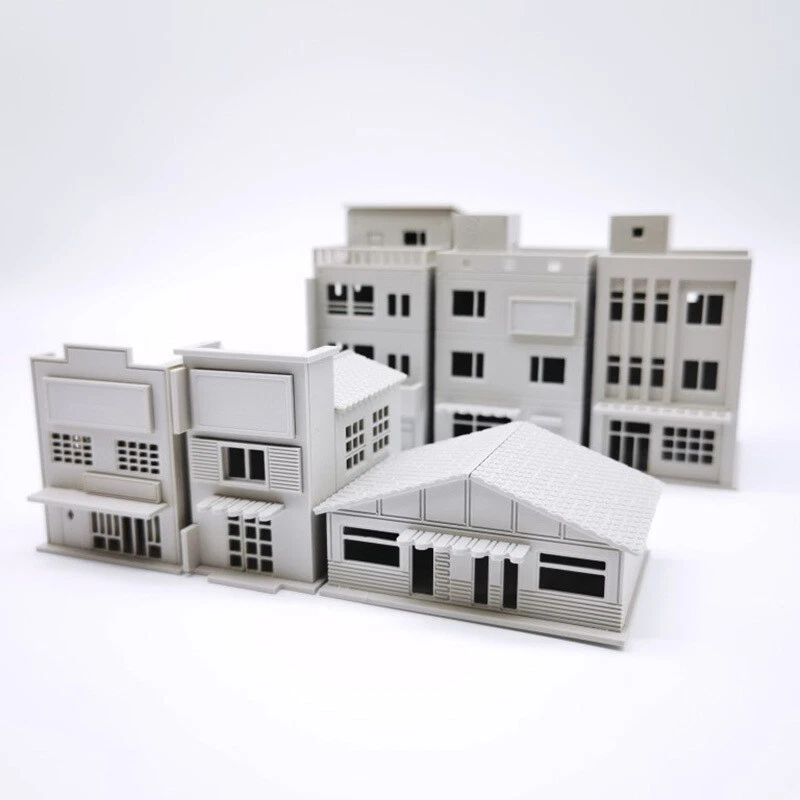 1/64 S Scale Buildings Train Railway Layout Modern Model House Hut Scene A-F DIY - Image 2 of 4