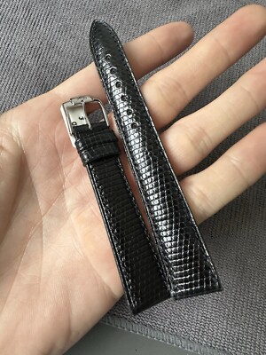 Vintage Watch Strap 16 mm Nos Lizard Leather Hand Mande Top Quality