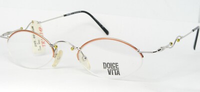 Vintage DOLCE VITA by Casanova DV-36 05 ORANGE / SILVER EYEGLASSES 45-19-140mm