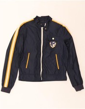 GAS Giubbotto Bomber Uomo UK 38 Medium Blu Navy Colorblock DR70