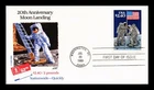 DR JIM STAMPS US COVER MOON LANDING 20TH ANNIVERSARY PRIORITY MAIL $2.40 FDC