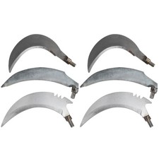 Japanese Carbon Steel Weeding Sickle Replacement Heads 3 Styles 6 Pcs Weeding
