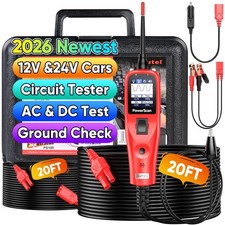 Autel PowerScan PS100 Automotive Circuit Tester, 12V 24V Power Circuit Probe Kit