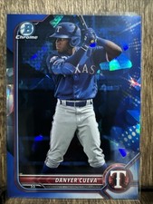 2022 Bowman Draft Chrome Sapphire Danyer Cueva #BDC-148 Texas Rangers