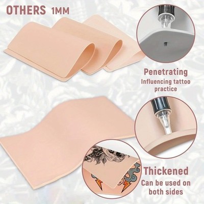 Tattoo Übungshaut Fake Skin für Permanent Make-up Tattoo Praxis Anfänger Zubehör