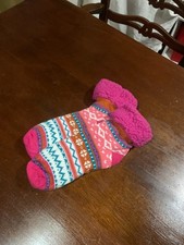 Womens Slipper Socks Pink One Size