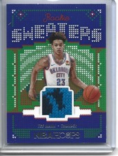 TRE MANN 2021-22 PANINI HOOPS ROOKIE SWEATERS #RSW-TMN OKC THUNDER