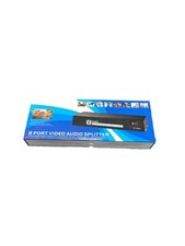 Pro 8 Port Video and Audio Splitter, 1 AV input, 8 Output Simultaneously, Black