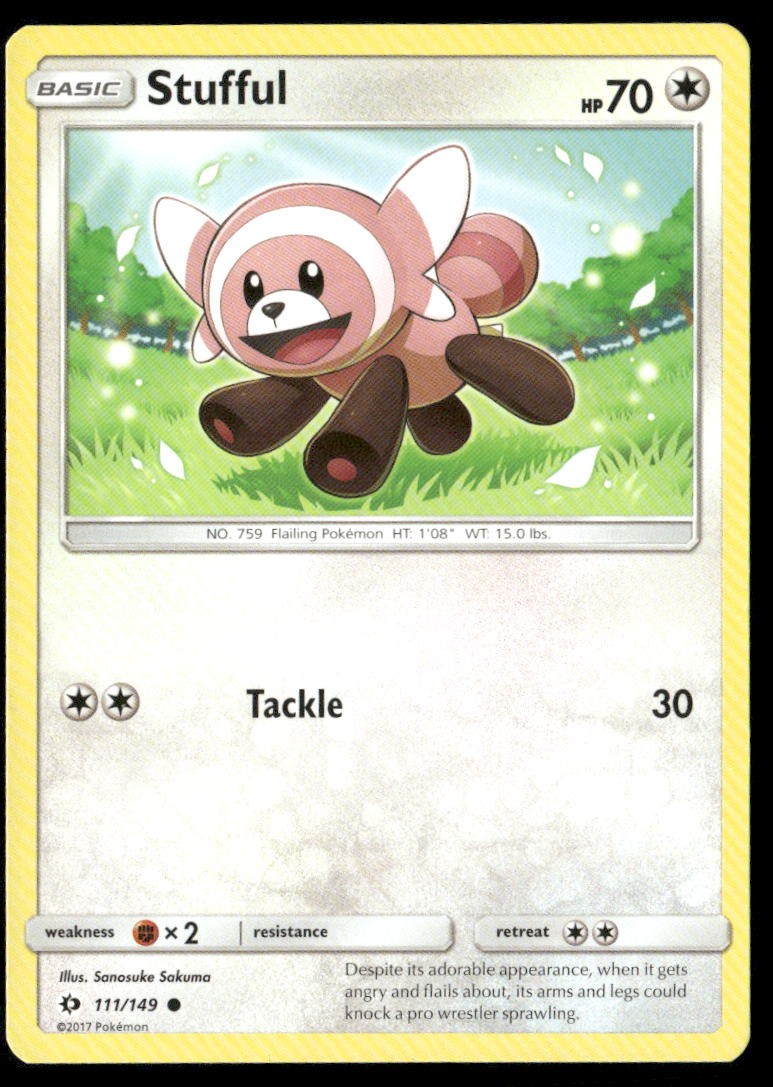Stufful 111/149 SM Base Set C NM Pokémon — English