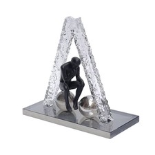 Crystal Figurine Sculptural Tabletop Ornament Minimalist for Bookshelf, Office