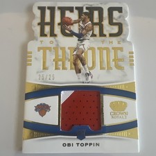Obi Toppin Patch /25 Heirs To The Throne Crown Royale Knicks 🔥