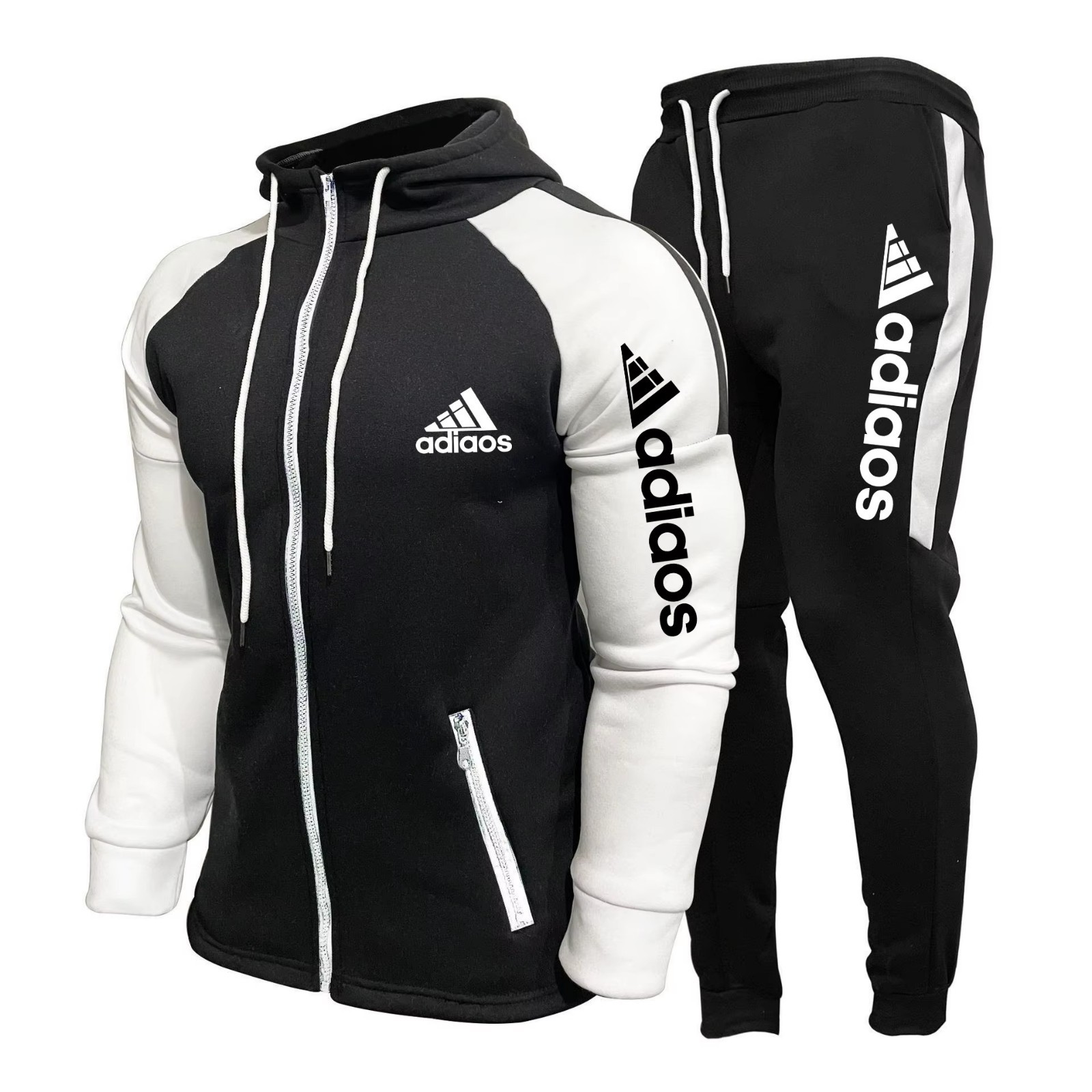 2025 New Men's Zipper Tracksuit Set Sweatshirt and Sweatpant