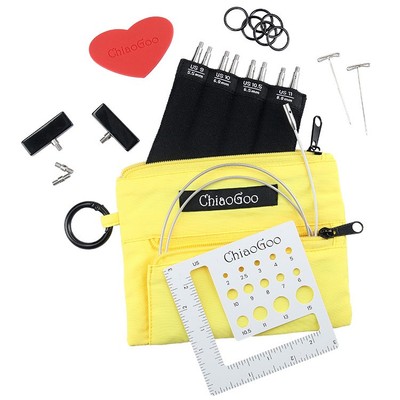ChiaoGoo TWIST Shorties Set 8cm 5,5-8 mm Edelstahl Stricknadeln