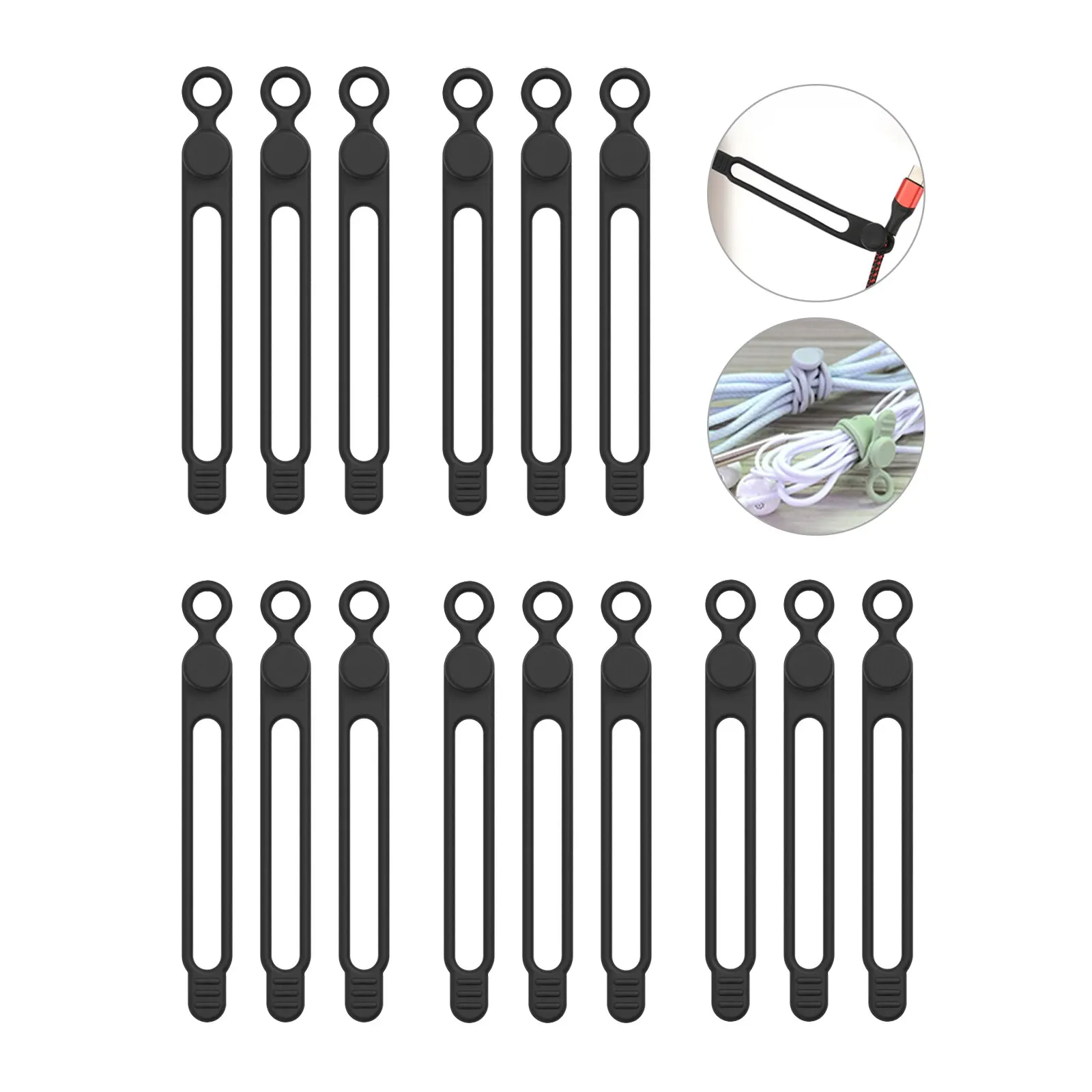 Silicone Cable Ties,Cord Organizer,Cable Straps,Reusable Cord Ties,Travel Cable