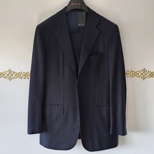 NWT Kiton Dark Blue Navy Wool Suit Size 48 38US