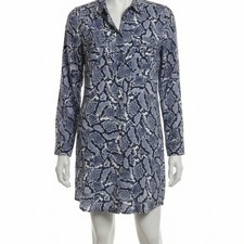 Banana Republic Navy and White Patterned Dress