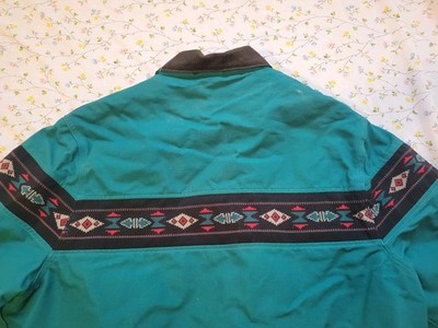 Carhartt Vintage Green Teal Aztec Coat Jacket Coat Size XL XXL USA