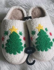 Cozy Christmas Tree Plush Slippers