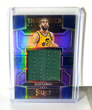 2022-23 Panini Select Throwback Memorabilia Rudy Gobert Purple Prizm Patch /99