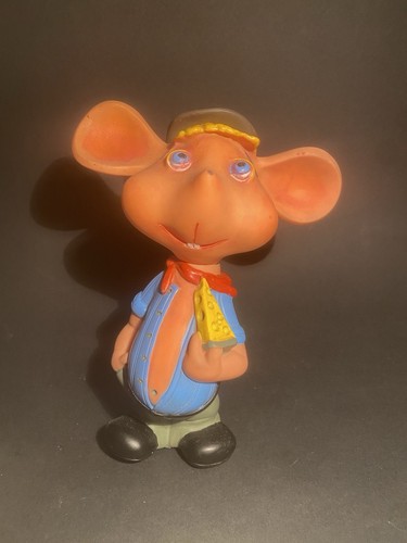 Topo Gigio Vintage Pupazzo Di gomma Con Fischio Funzionante