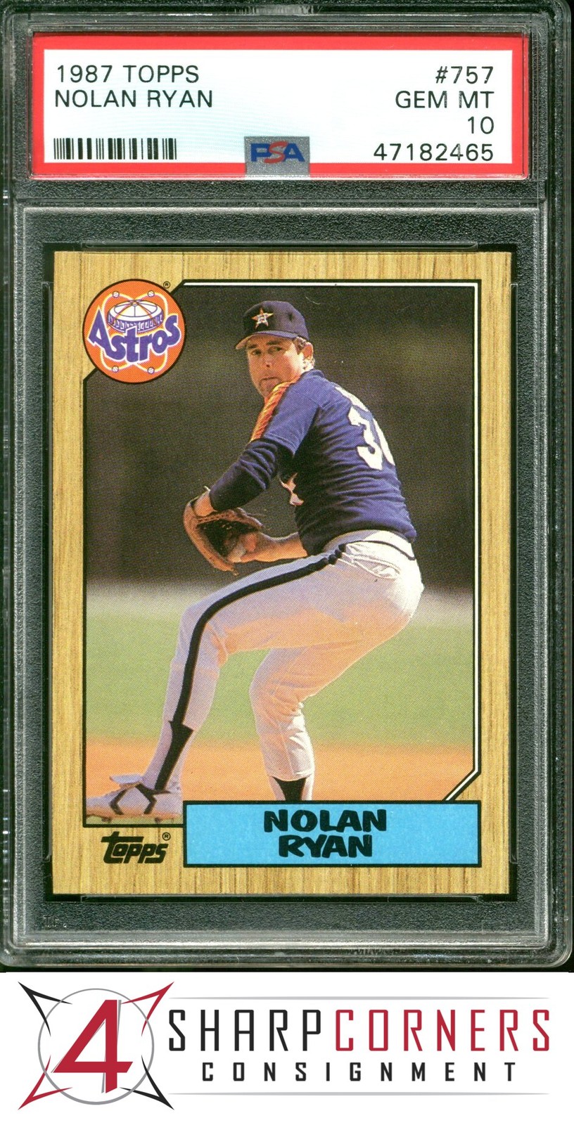 1987 TOPPS #757 NOLAN RYAN ASTROS HOF PSA 10