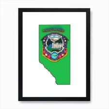 Alberta Pop Art 2 Art Print Framed Wall Art Poster Canvas Print Picture