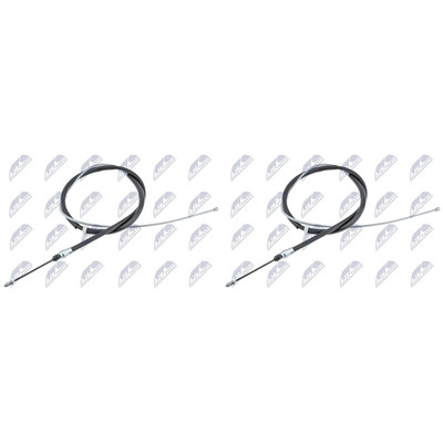 2x NTY HANDBREMSSEILE passend für RENAULT LAGUNA MEGANE SCHEIBENBREMSE