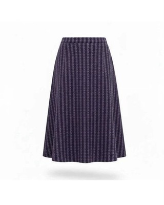Weekend Max Mara Rock 40 IT 100% Schurwolle A-Linie Midi Burgundy/ Lila Neu