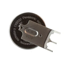 CR-2032/GVN 3V Lithium Coin Battery Horz 3 Pins Tab for PC Boards