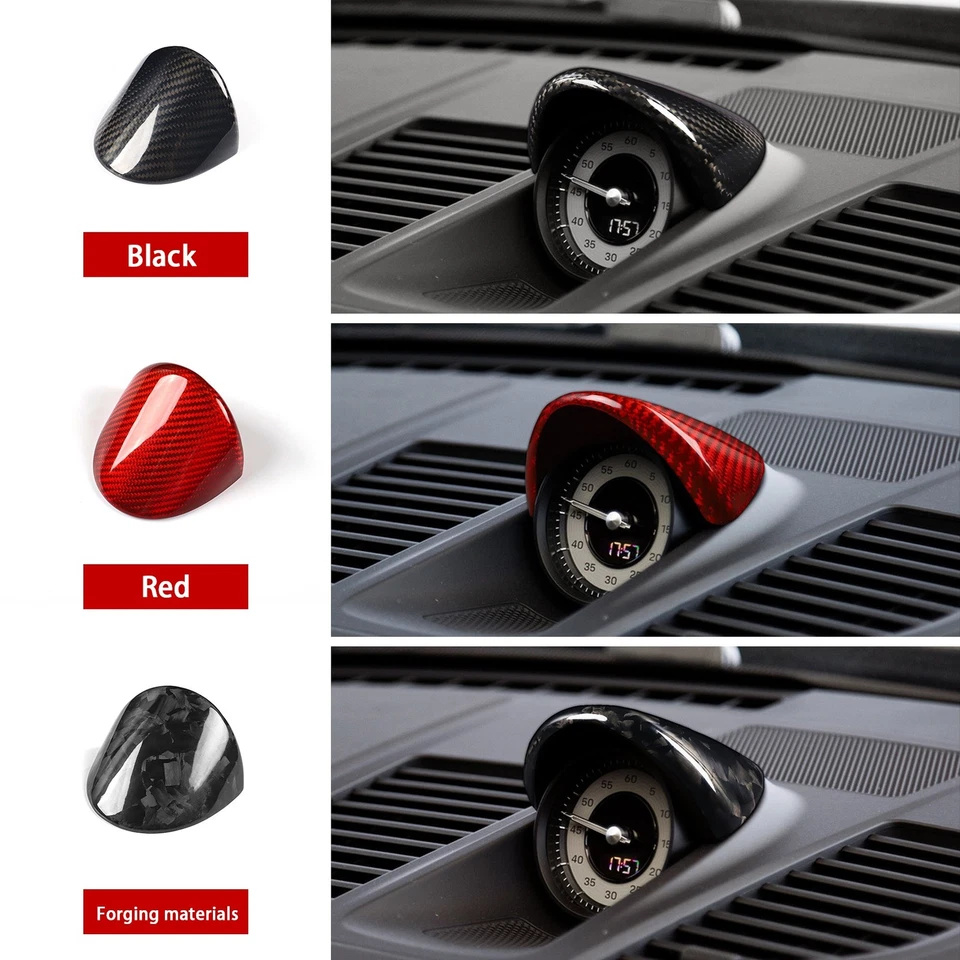 Dashboard Sport Chrono Stopwatch Clock Panel Trim for Porsche 911 992 2019-2024 - Image 2 of 4